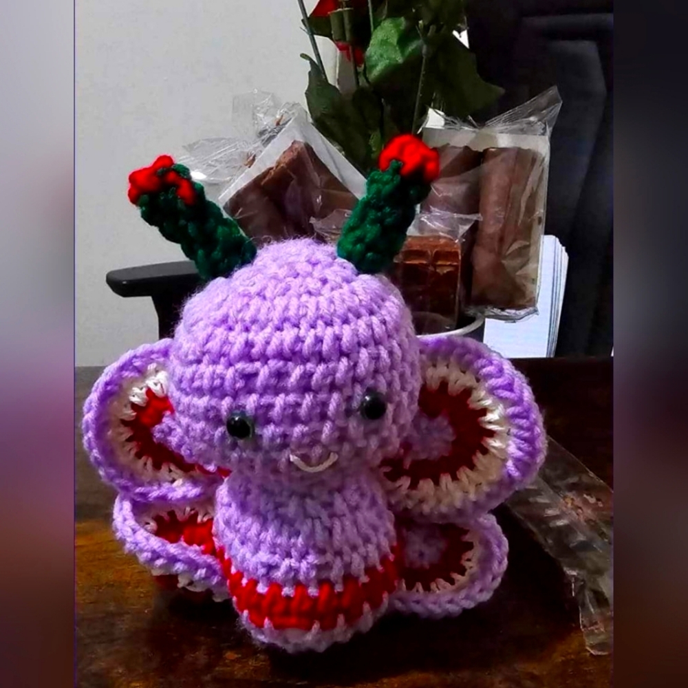 Crocheted butterfly